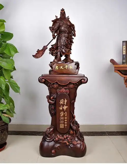 鼎迷关公摆件落地大型关二爷招财武财神爷佛像工艺品客厅大门办公室