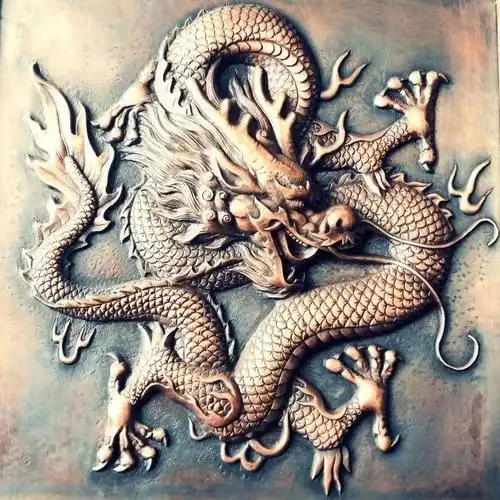 锻铜深浮雕龙