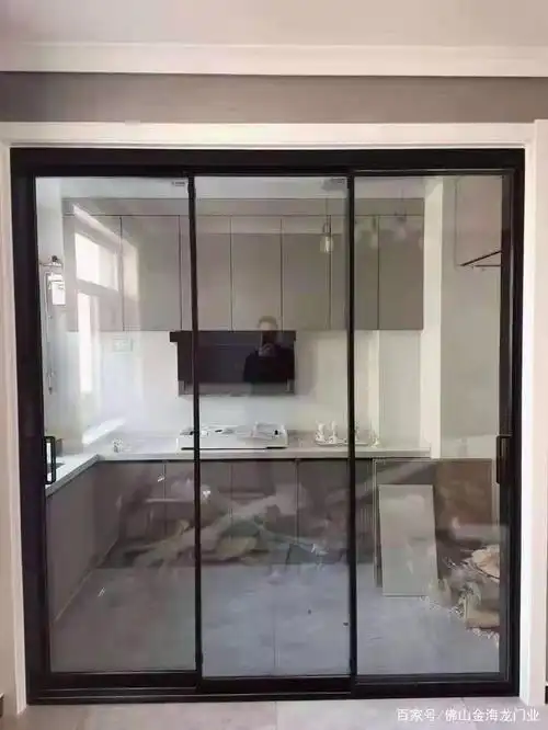 铝合金门窗厨房推拉门三联动吊趟门阳台中空玻璃移门爱林堡平开门