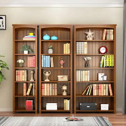 书柜实木书架美式白橡木橡木书橱储物柜北欧现代简约单个书柜