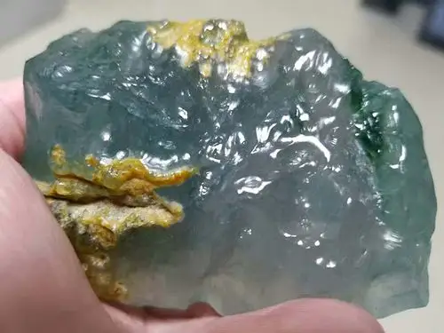 翡翠原石半明料毛料冰种缅甸翡翠玉镯天然玉石原石手镯料打开窗