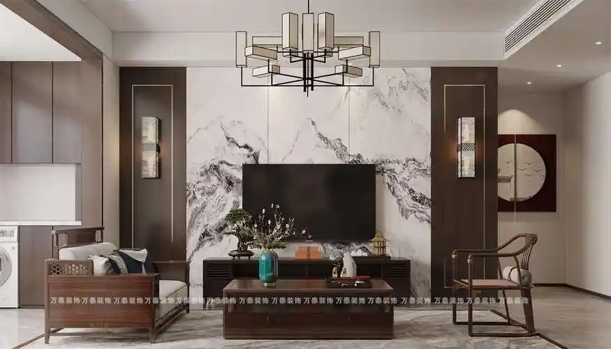 万泰装饰 御山台145平新中式装修设计