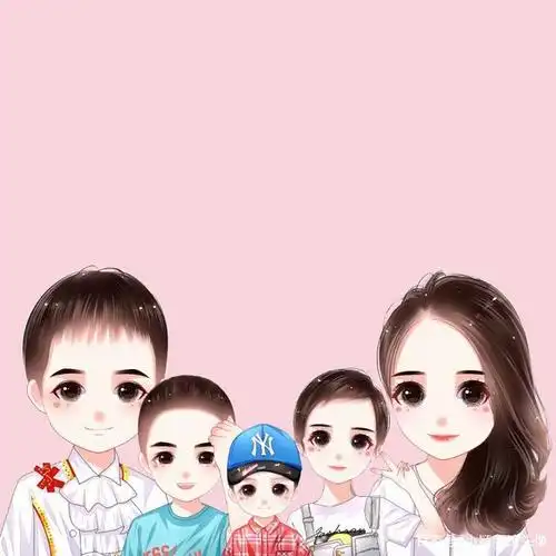 一家五口用什么头像?尝试手绘头像,唯美温馨