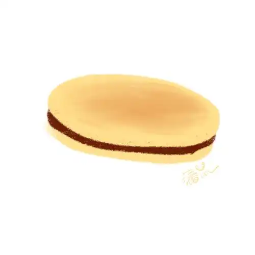 五分钟手机美食插画教程165-铜锣烧