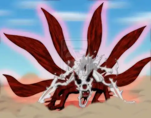 火影忍者鸣人六尾简笔画