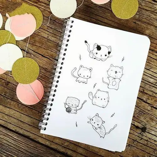 画简笔画手帐教程问笔和本子的看第四张图简单好看的简笔画手帐素材简