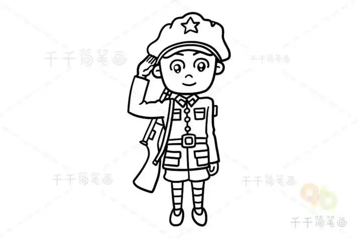 战士简笔画q版红军小战士简笔画小战士简笔画红军小战士简笔画教程