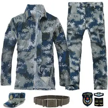 正品07空军迷彩服套装城市数码作训服男冬夏季加厚训练服含静电丝耐磨