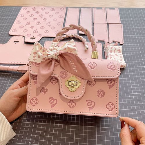 樱花包手工diy包包抖音材料包手缝自制小方包送女友礼物小香风