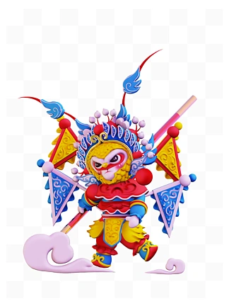 3d国粹京剧卡通猴子齐天大圣悟空