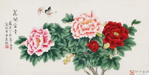凌雪 三尺《花开富贵》 北京美协会员 - 牡丹画 - 99字画网