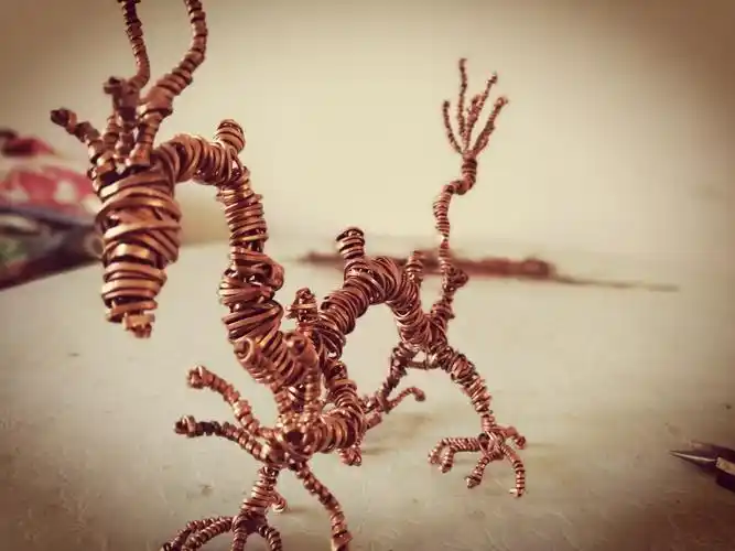 铜线缠绕的龙|手工艺|铁艺|愚哥 - 原创作品 - 站酷 (zcool)