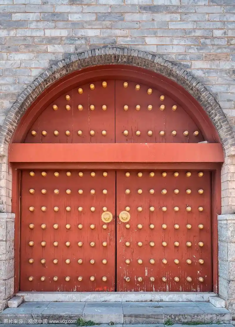 中式传统红色大门