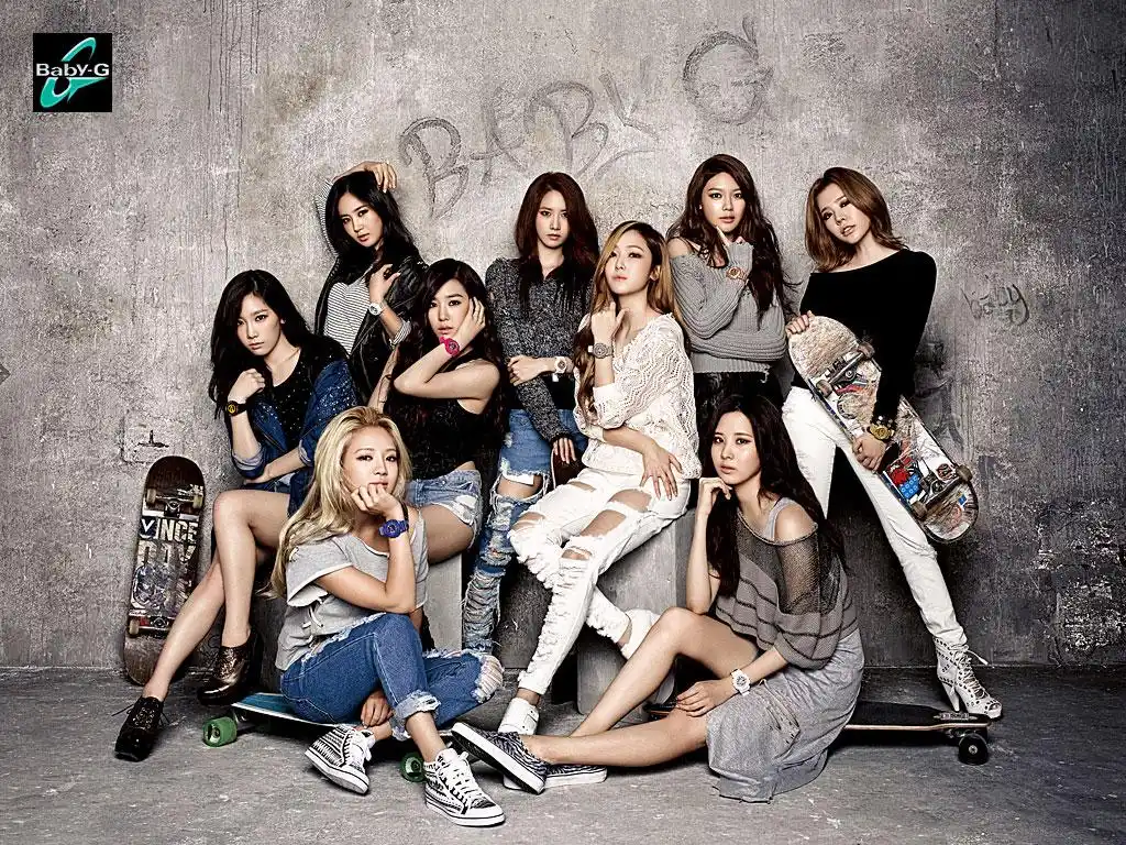 少女时代美女代言卡西欧baby-g手表电脑壁纸高清大图预览1024x768