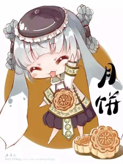 民间美食拟人之月饼