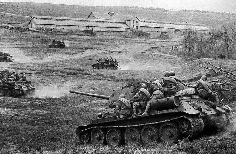 1944年,在敖德萨发起攻击的苏联红军