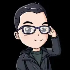 卡通q版可爱戴眼镜扶眼镜男生头