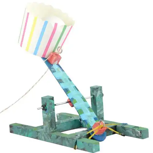 科技小制作小发明创客教育套件男孩小学生stem科学玩具投石机模型