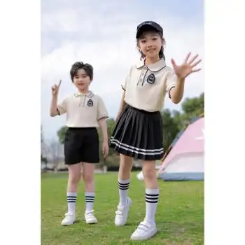 幼儿园园服夏装毕业照学院风六一儿童表演班服套装夏季小学生校服雾绡