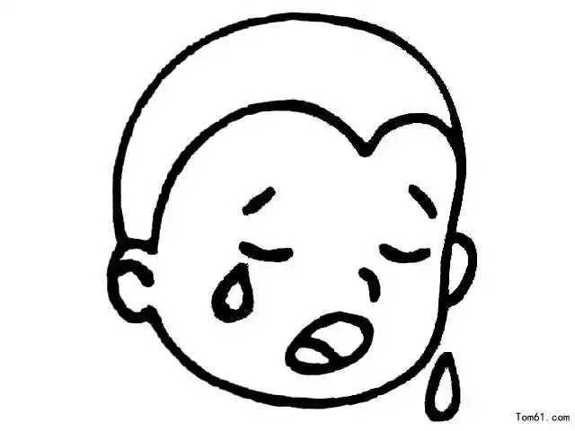 哭泣少年简笔画