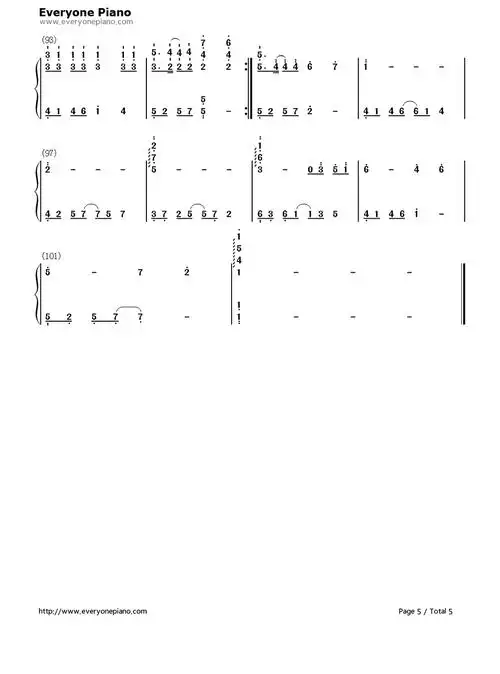 没有什么不同-曲婉婷双手简谱预览5