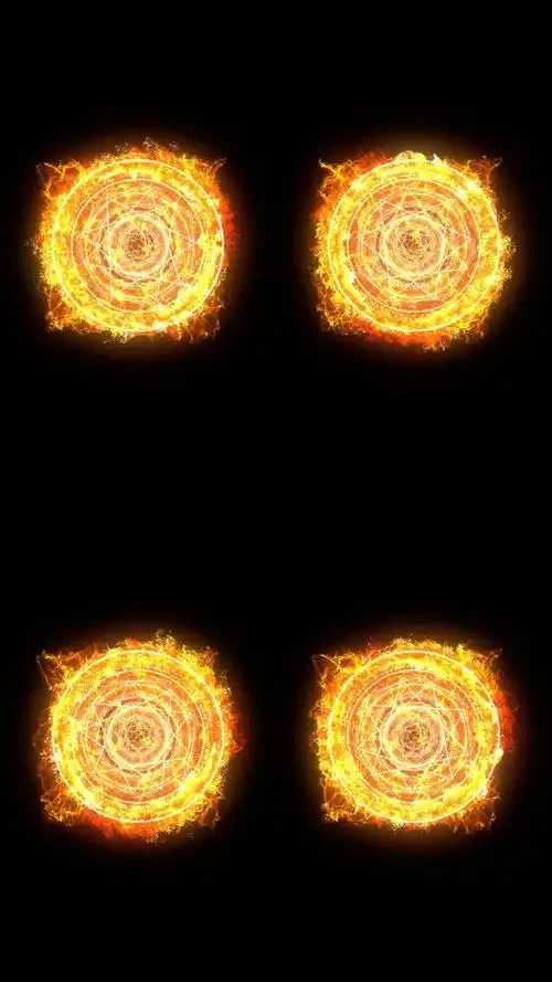 抖音循环火焰魔法阵特效素材