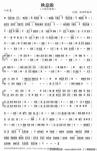 秋意浓-二胡古筝曲