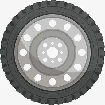 矢量图黑色汽车轮胎