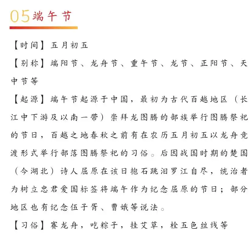 中国传统节日起源及相关诗句——端午节.#学习资料分享 #家长 - 抖音
