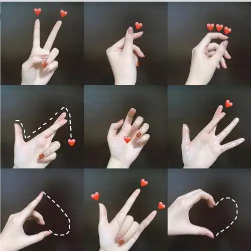 爱的手势_表达爱的手势简笔画