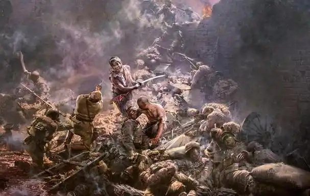 全城再也找不出完整的房屋……在寨子内,还有不少忠勇的我军的尸首,有