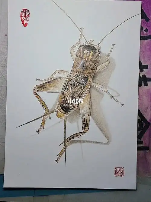 手绘蟋蟀