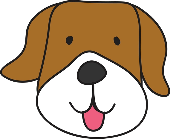 卡通可爱小狗头部