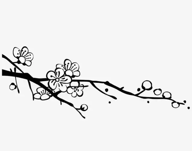 水墨画中国风梅花,此素材是90设计网官方设计出品均做