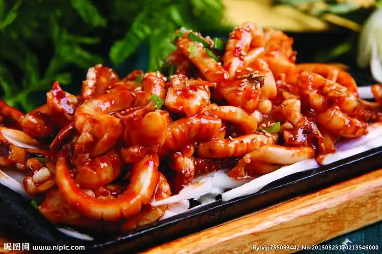 铁板鱿鱼头图片