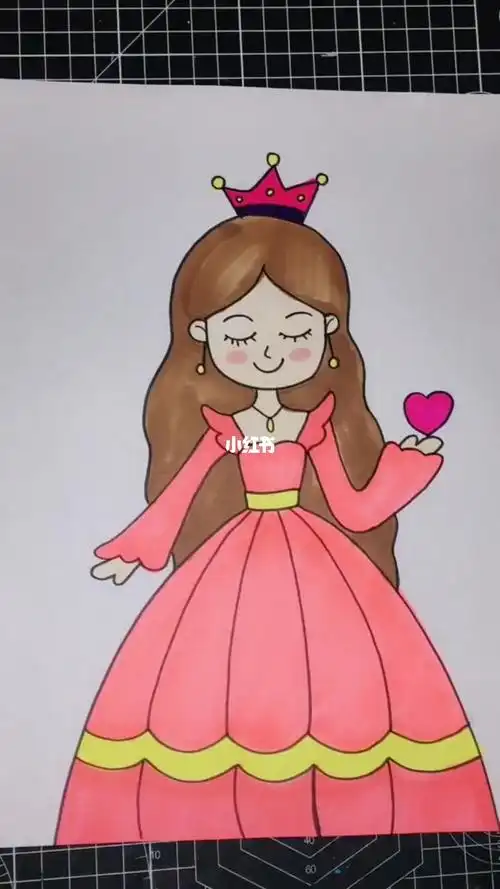 漂亮的小公主简笔画