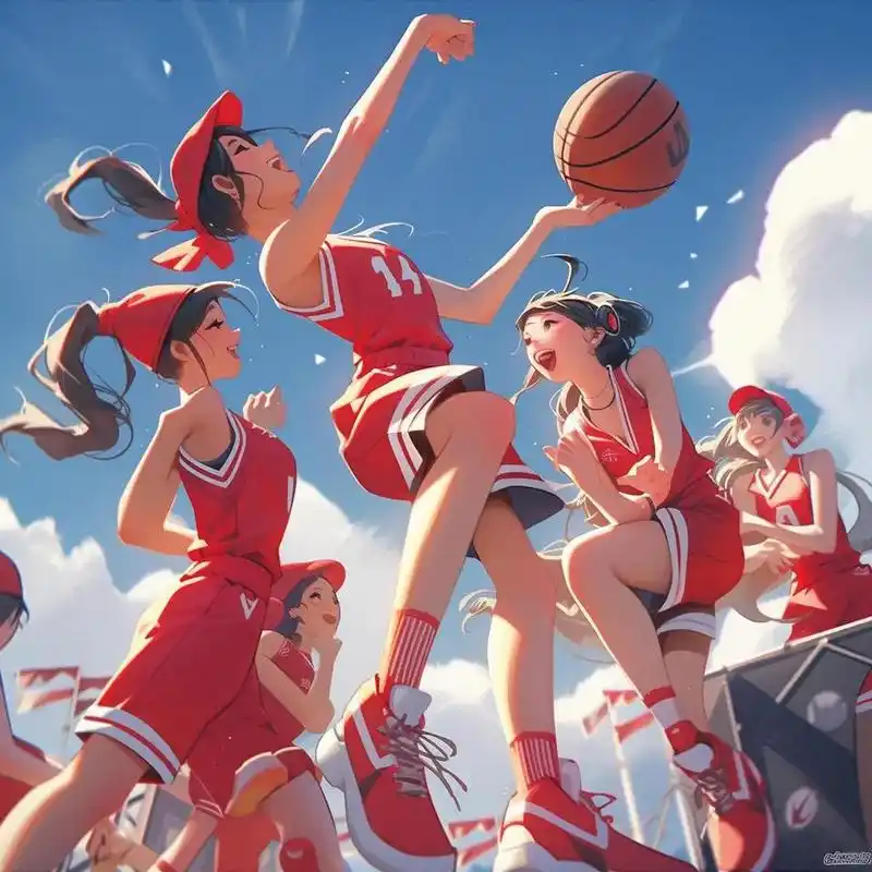 姑娘们,为中国女篮加油,热血篮球女孩头像