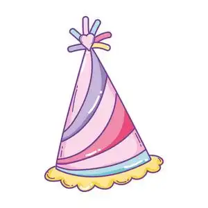 卡通生日帽生日帽卡通孤立矢量插图平面设计照片