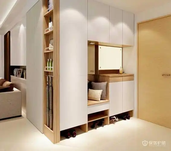 入户转角鞋柜效果图-保驾护航装修网