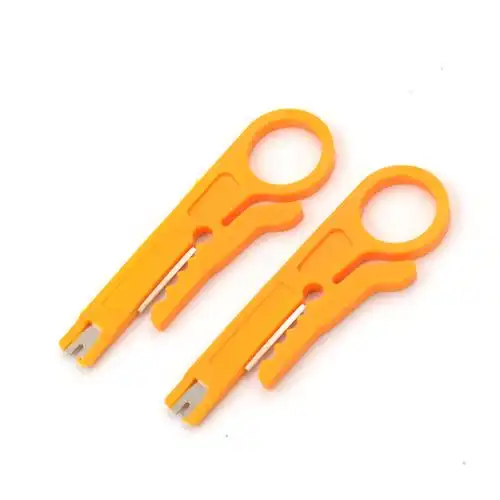 线刀黄色小剥打线工具剥线器网线卡电话线打线刀剥线钳