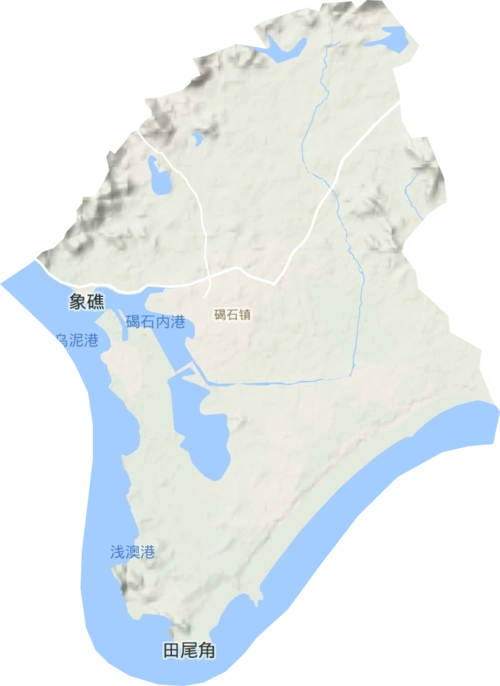 碣石镇高清地形地图