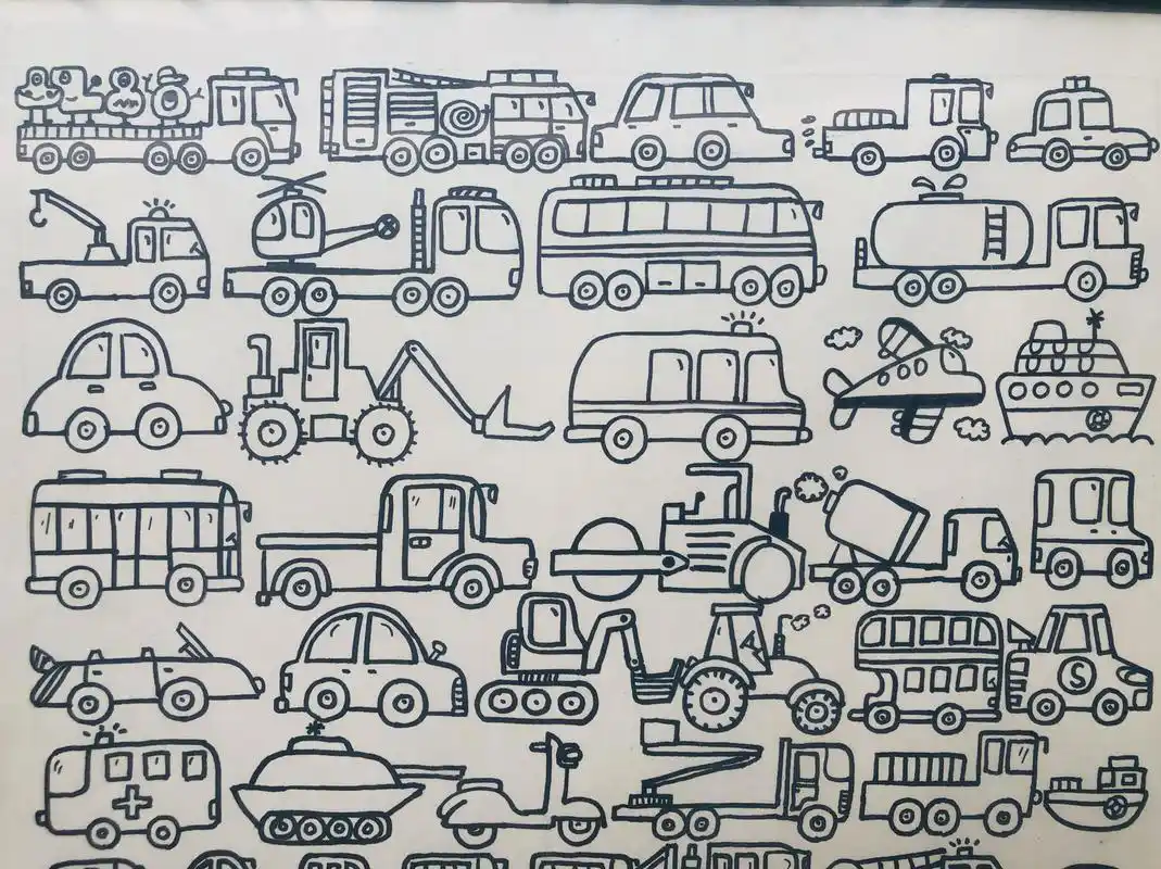 汽车简笔画 儿童简笔画 汽车简笔画 儿童画 绘画 美术课 汽车大全