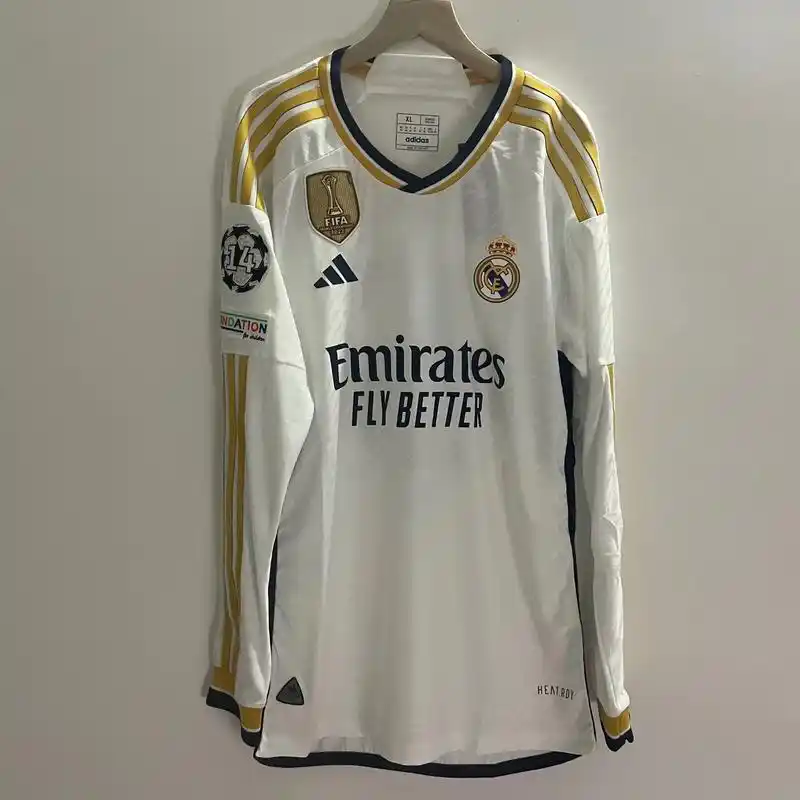 西班牙三大恶队之一 皇家马德里 2324赛季长袖球员版球衣  - 抖音