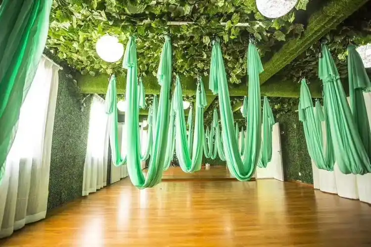 5米纯色彩色套装室内渐变色反重力空中瑜伽吊床2.8米宽布料含配件