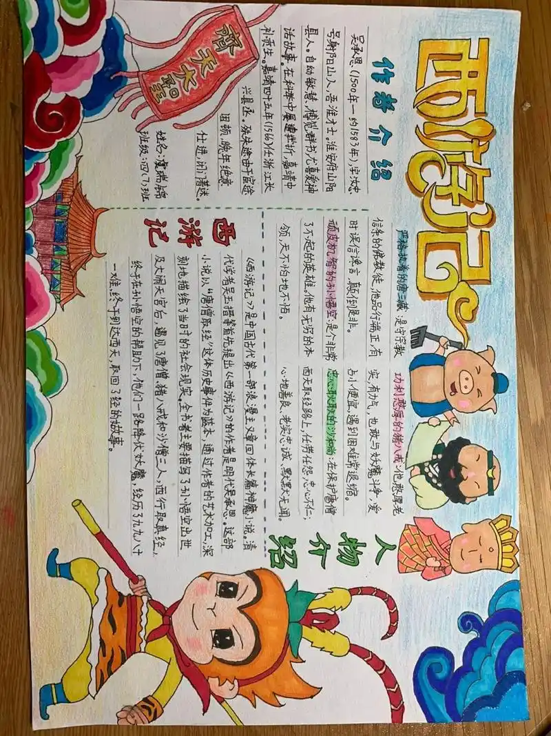 4大名著西游记手抄报.