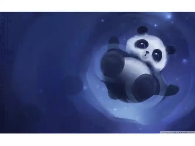 手绘可爱小熊猫ppt模板