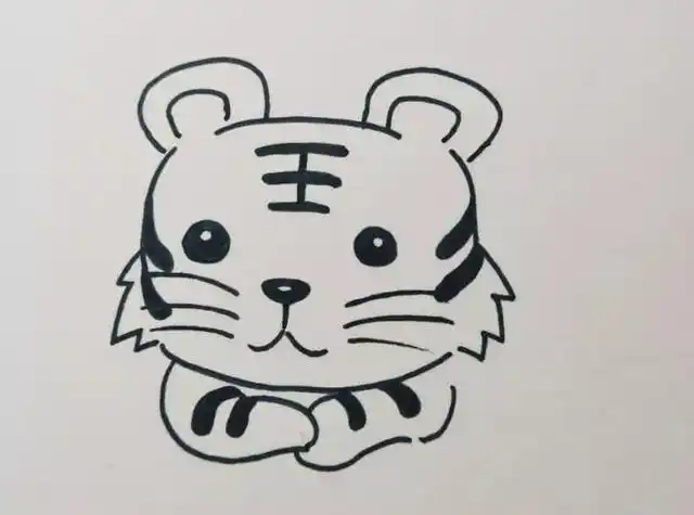 老虎头部简笔画 老虎头部简笔画图片