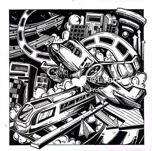 视觉传达设计黑白装饰画