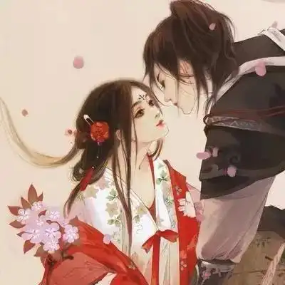 唯美古风动漫情侣头像一对两张