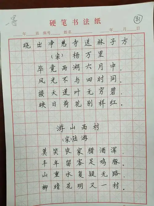 硬笔书法作品别具风格,刚劲,豪迈,优雅,疏密自然,布局精美,令人赡心